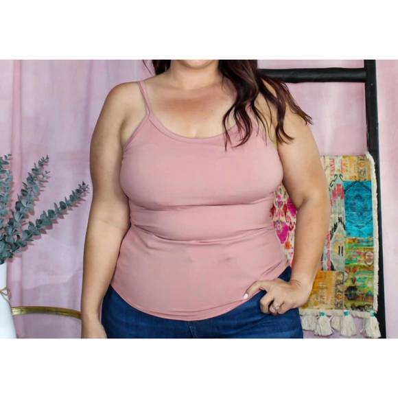 NEW PHIERCE FASHIONS spaghetti strap tank brami in pink - Picture 1 of 1